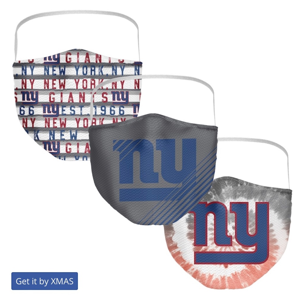 NY Giants Face Mask 3pk